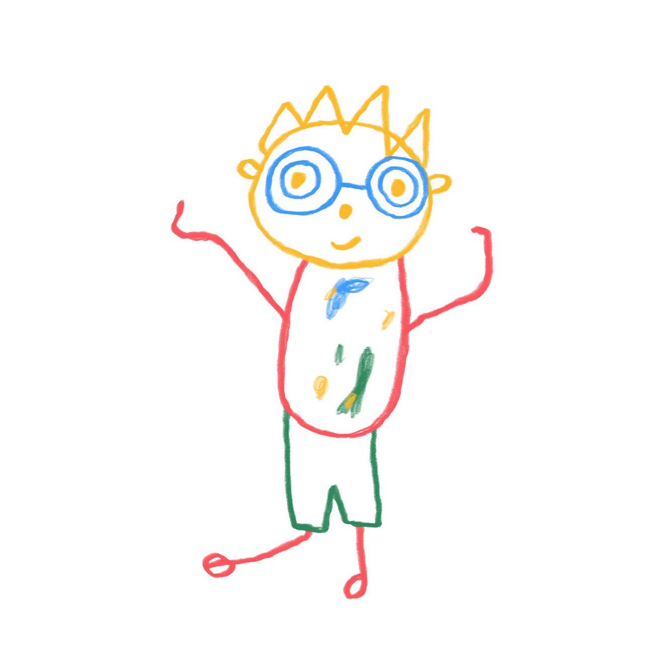 Original childlike drawing of Solo